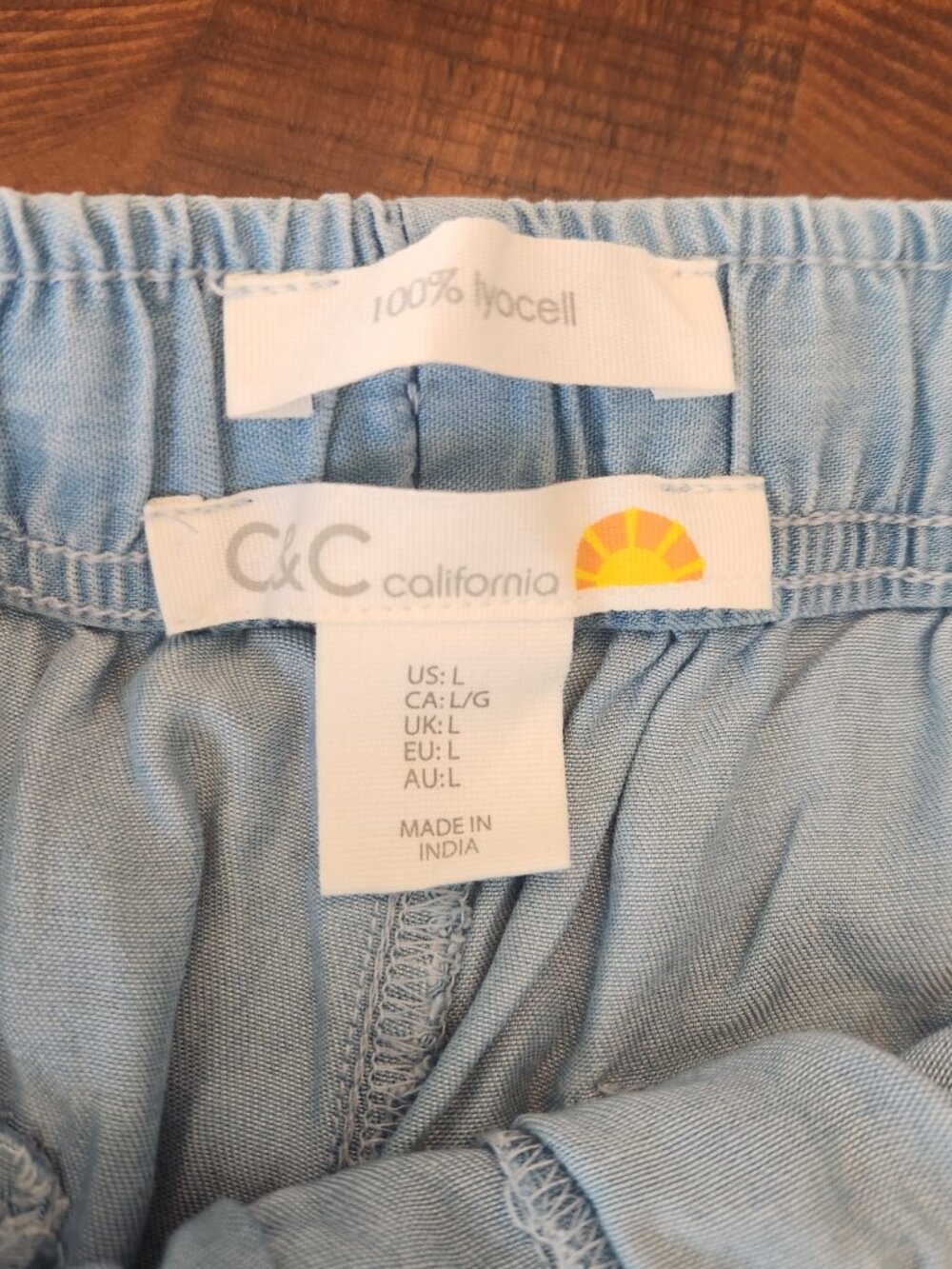 *NWT* C&C CALIFORNIA Chambray Pull On Jogger Cargo Pants | Large - Picture 4 of 8